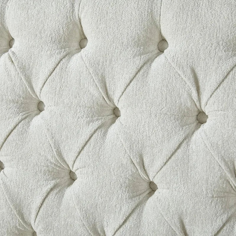 King Size Platform Bed Frame Upholstered Sleigh Style