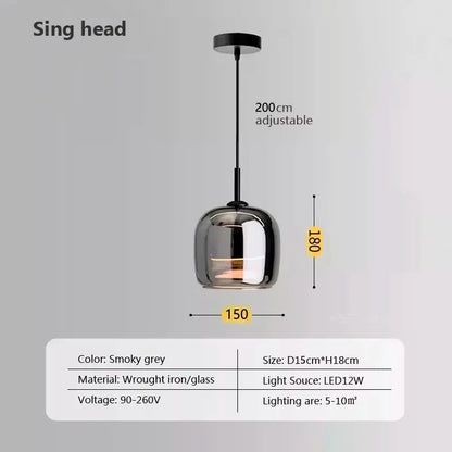 Hanging Nordic Glass Pendant Lamp