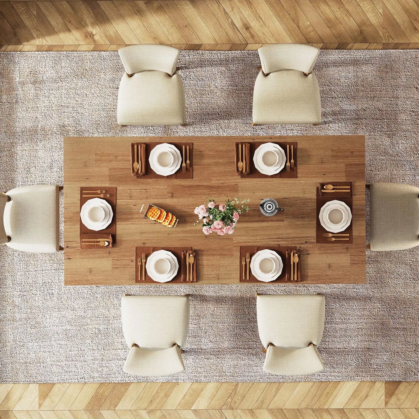 Rectangular Farmhouse Style Dining Table