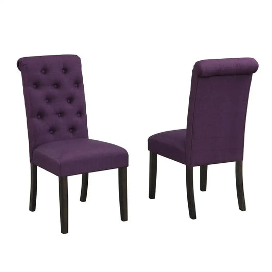 Elegant High Back Dining Chairs Set of 2