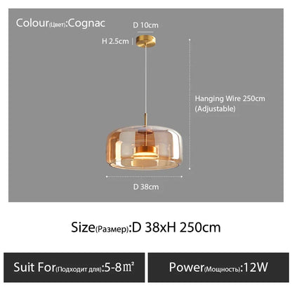 Hanging Nordic Glass Pendant Lamp