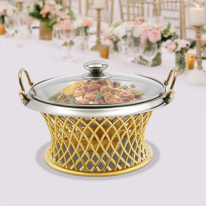 Tabletop Chafing Dish with Glass Lid
