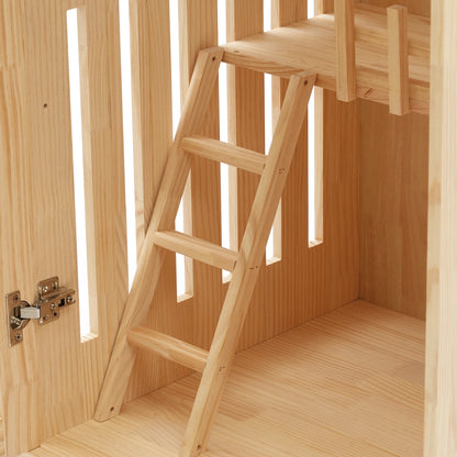 Large Multi-Level Wooden Cat Condo