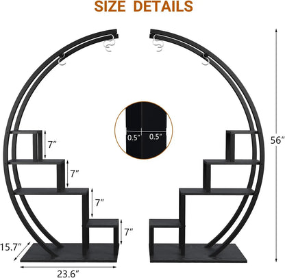 Metal Half Moon Plant Stand