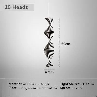 Modern LED Staircase Chandelier