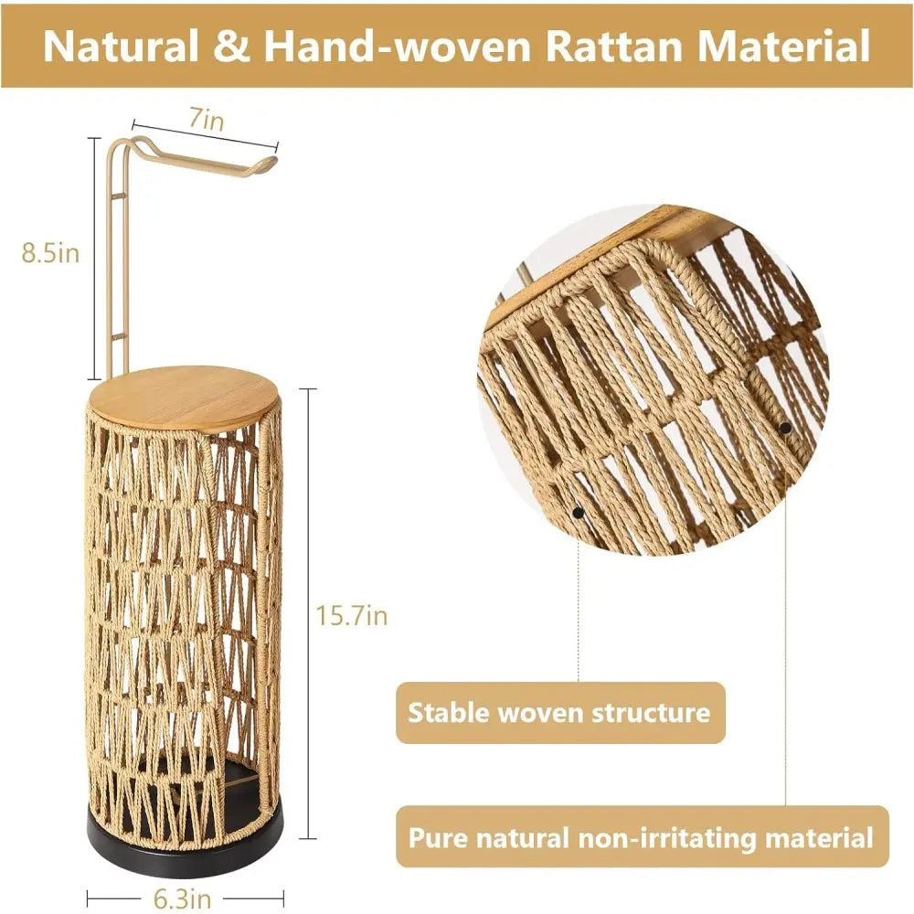 Handmade Freestanding Toilet Paper Holder