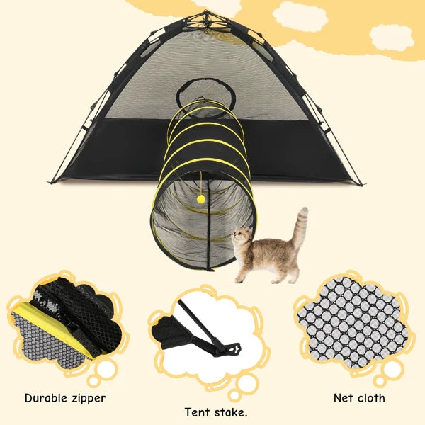 Portable Pet Tent with Tunnel