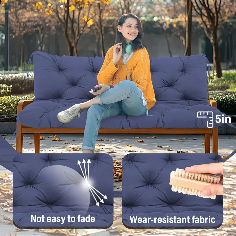 60 inch Waterproof Porch Swing Cushion