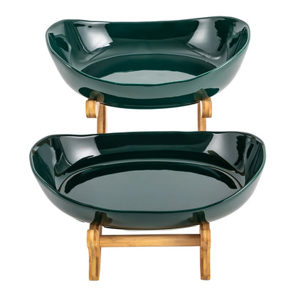 Ceramic 2-Tier Display Bowl Set
