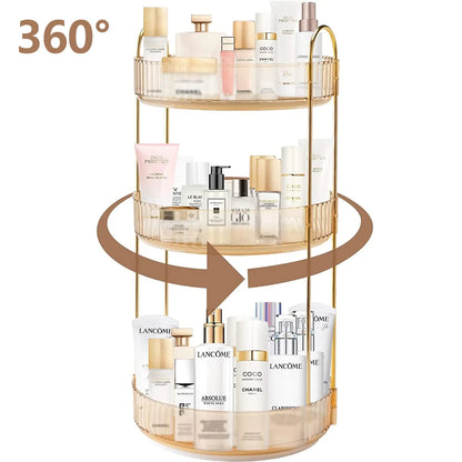 Rotating  3 Tier Makeup Organizer