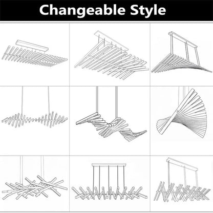Modern LED Staircase Chandelier