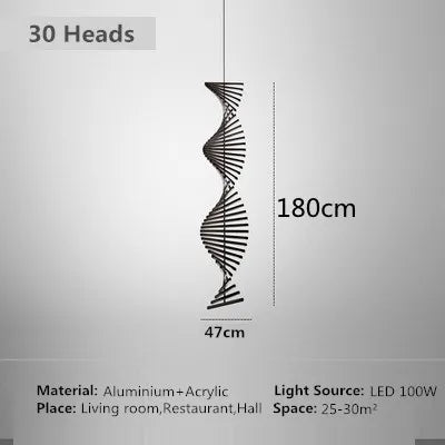 Modern LED Staircase Chandelier
