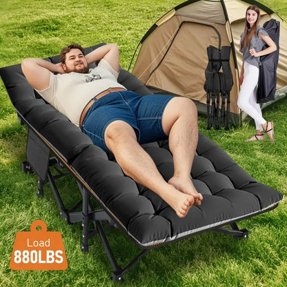 XL Folding Cot with Comfortable 2 Sided Mattress