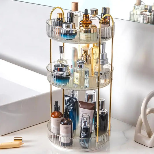 Rotating  3 Tier Makeup Organizer