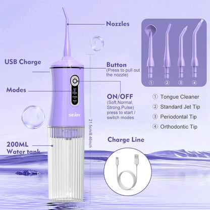 Purple Dental Water Flosser
