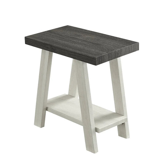 Contemporary Wood Shelf Side Table