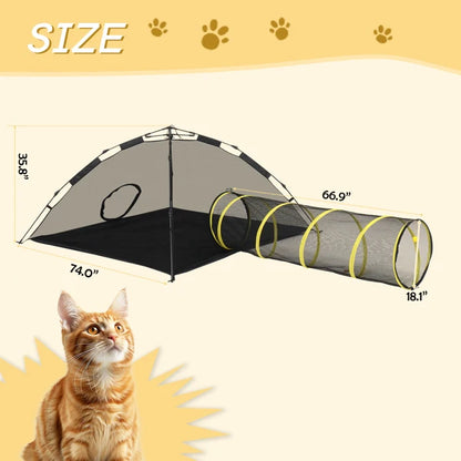 Portable Pet Tent with Tunnel