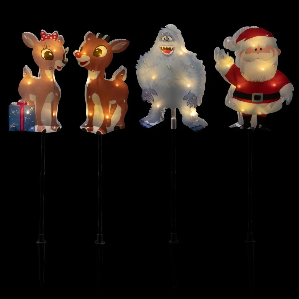 Lighted Rudolph Friends Pathway Markers