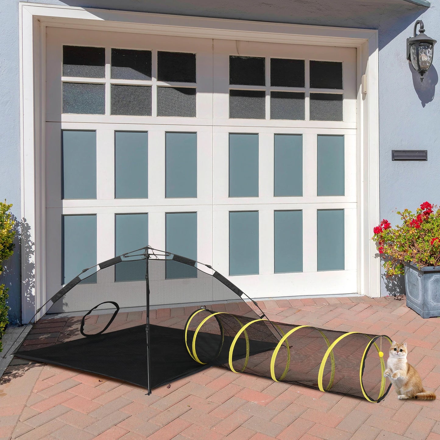 Portable Pet Tent with Tunnel