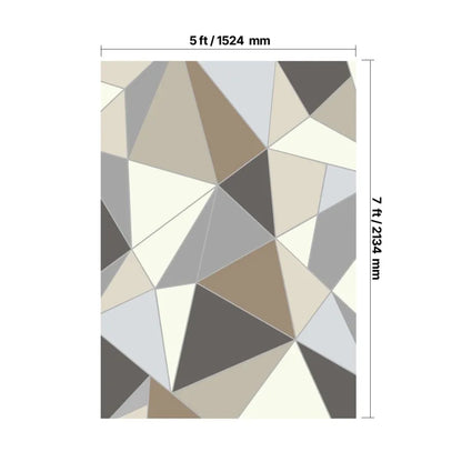 Soft Abstract Area Rug   5' x 7'
