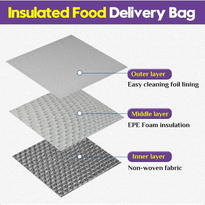 Large Insulated Food Delivery Bag
