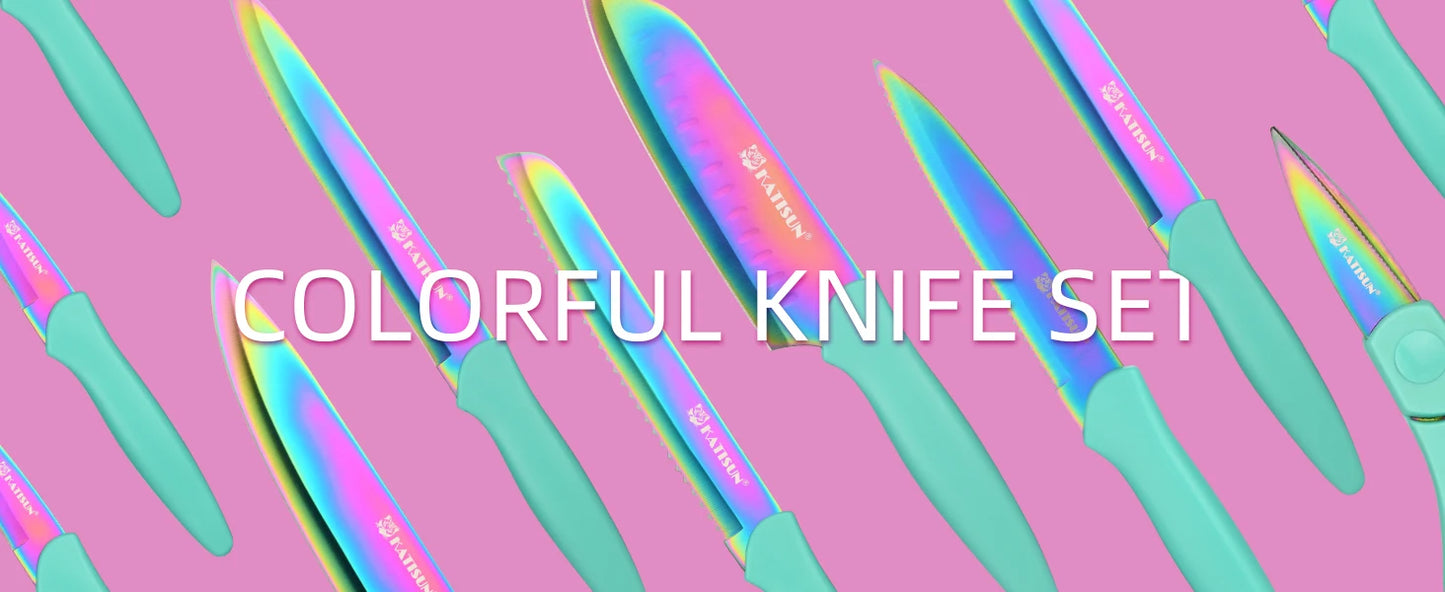 Rainbow Kitchen Knife Set