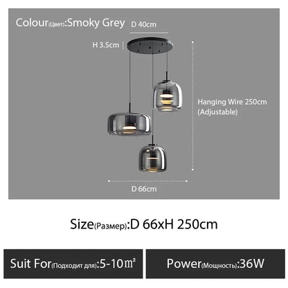 Hanging Nordic Glass Pendant Lamp