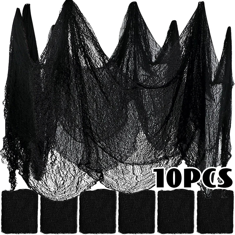 Spooky Gothic Black Gauze