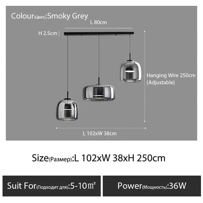 Hanging Nordic Glass Pendant Lamp