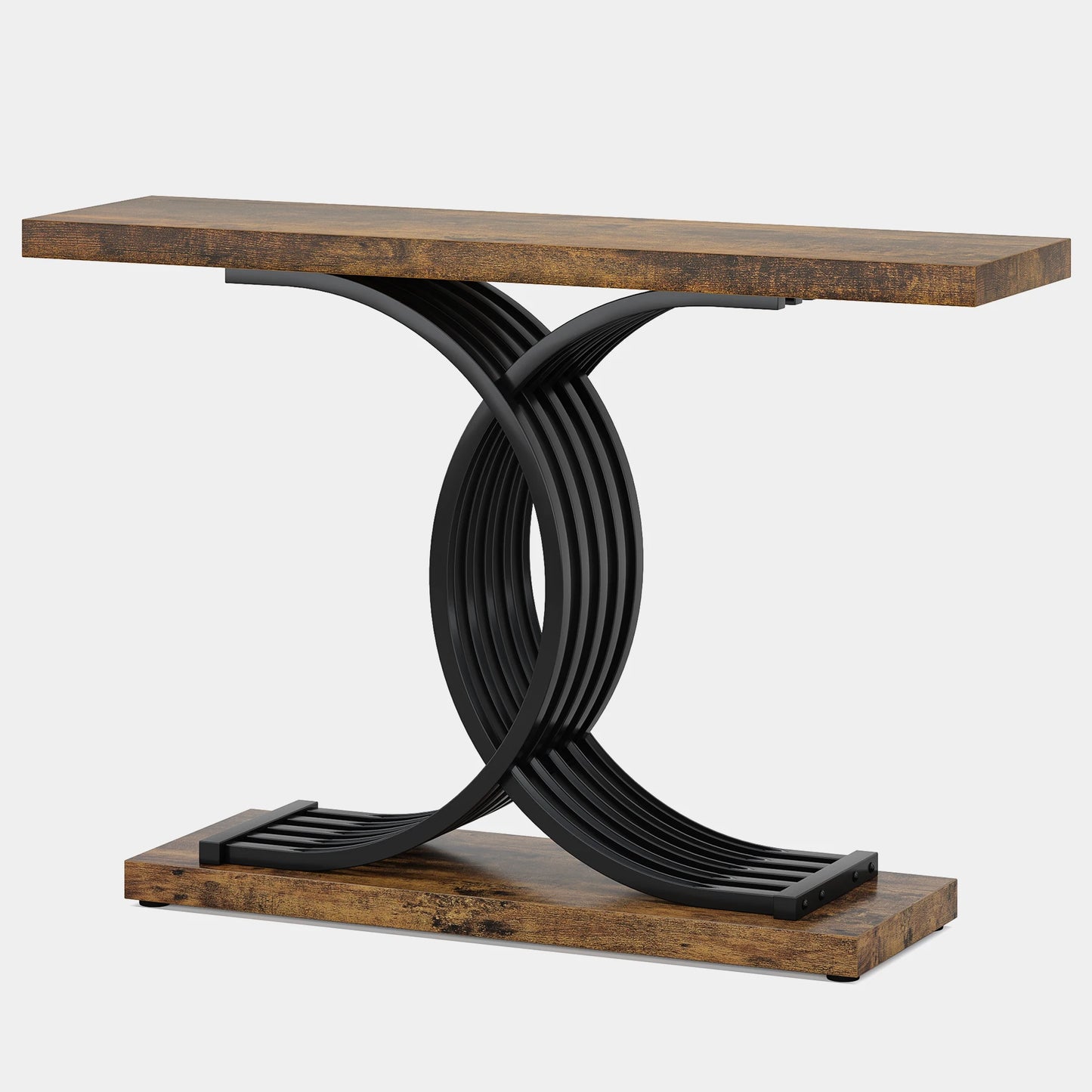 Modern Decor Table with Geometric Metal Legs