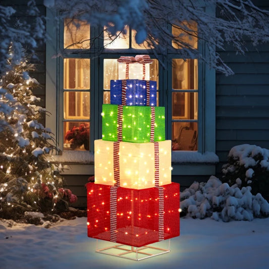 5-layer Holiday Gift Box Tower