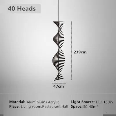 Modern LED Staircase Chandelier