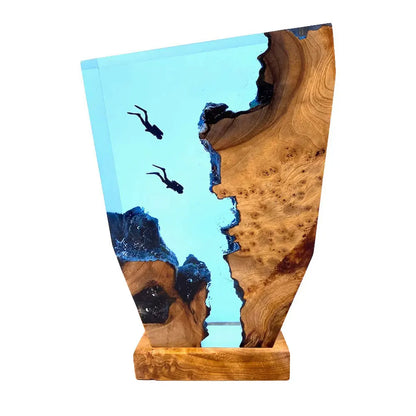 Two Cave Divers Table Light