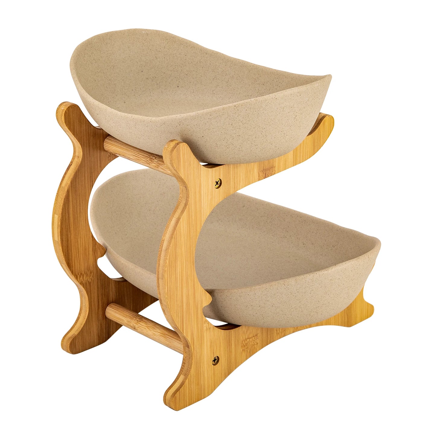 Ceramic 2-Tier Display Bowl Set