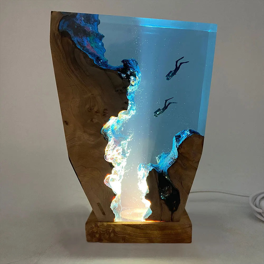 Two Cave Divers Table Light