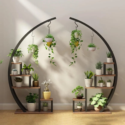 Metal Half Moon Plant Stand