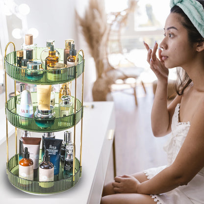 Rotating  3 Tier Makeup Organizer