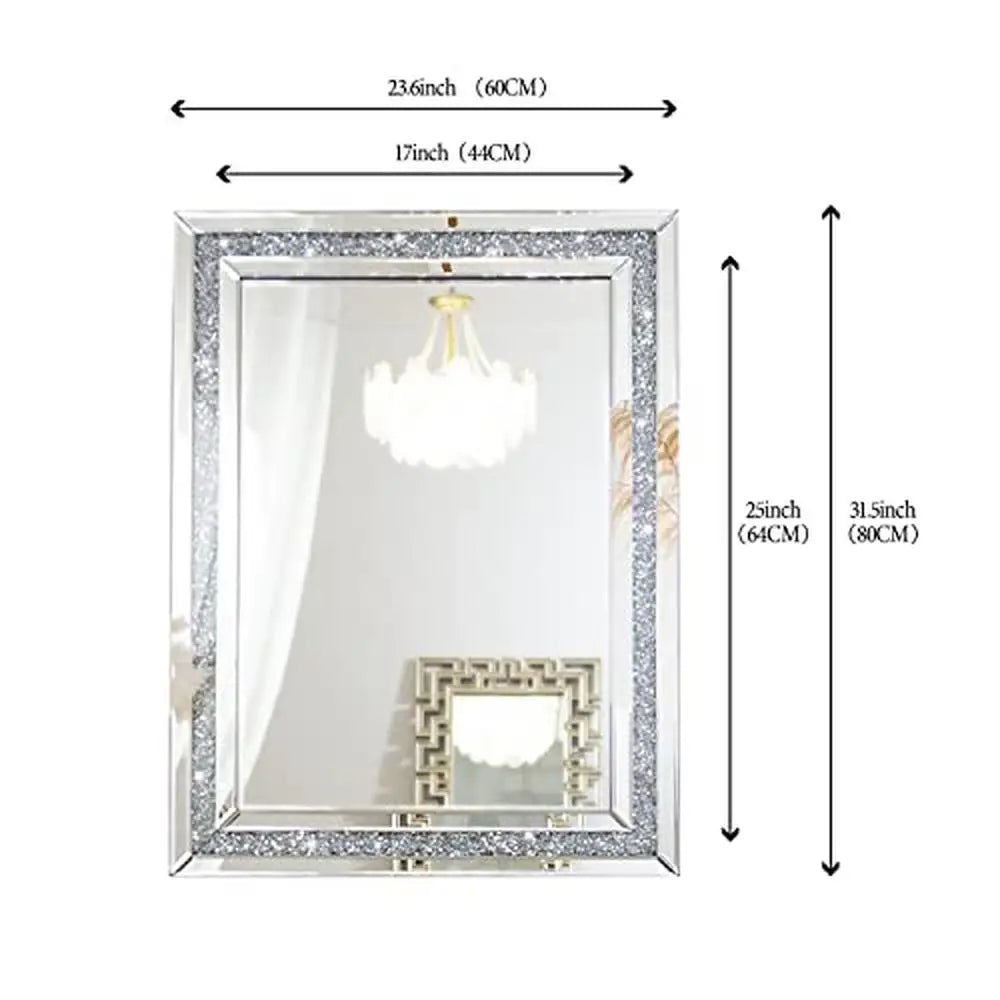 Beveled Crushed Diamond Wall Mirror