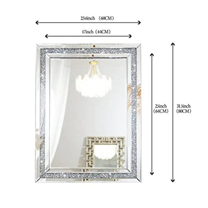 Beveled Crushed Diamond Wall Mirror