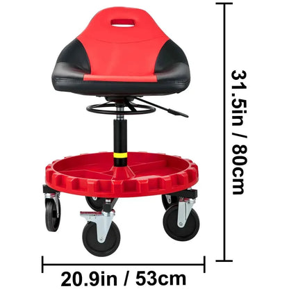 Adjustable Rolling Garage Stool