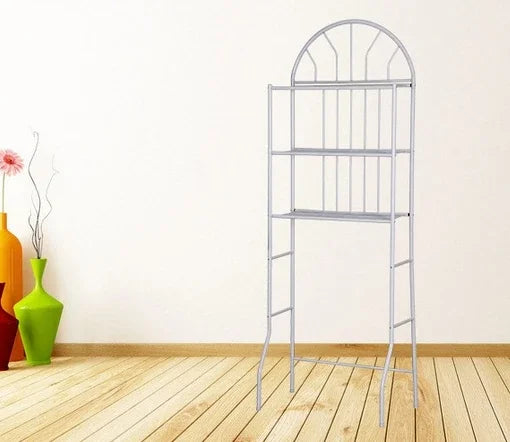 White Iron Toilet Storage Rack