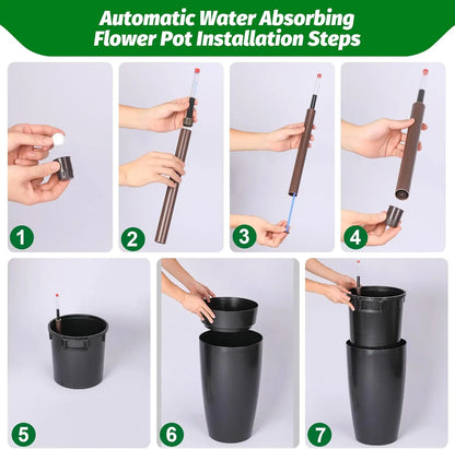 Self Watering Pots for Growing Plants  Set of 2