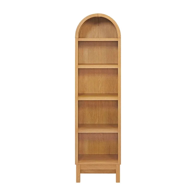 Narrow Arch Bookcase Rich Finish