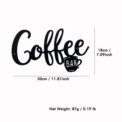 Metal Coffee Bar Wall Sign
