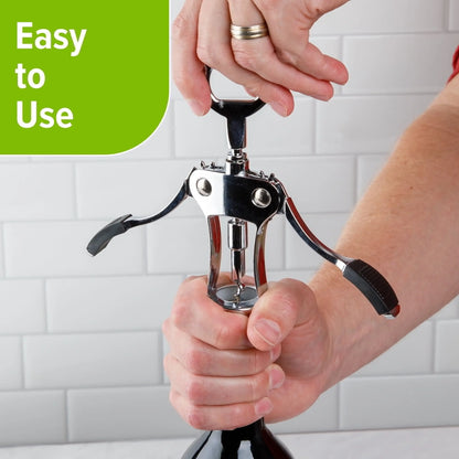 Durable Chrome Winged Corkscrew