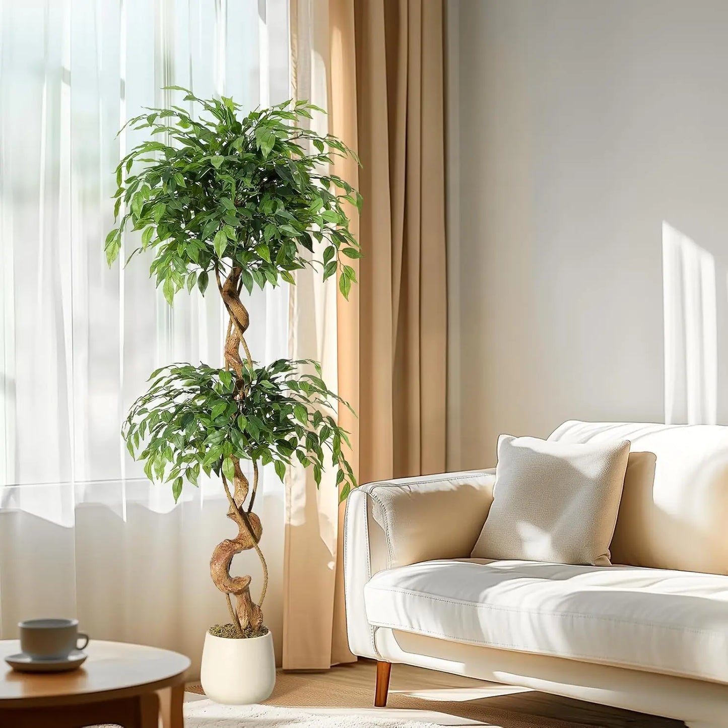 Sturdy Artificial Ficus Tree for Home Decor