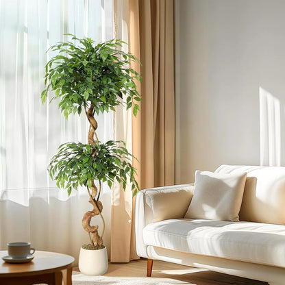 Sturdy Artificial Ficus Tree for Home Decor