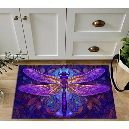 Purple Dragonfly Outdoor Mat