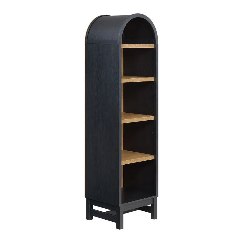 Narrow Arch Bookcase Rich Finish