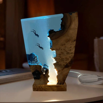 Two Cave Divers Table Light